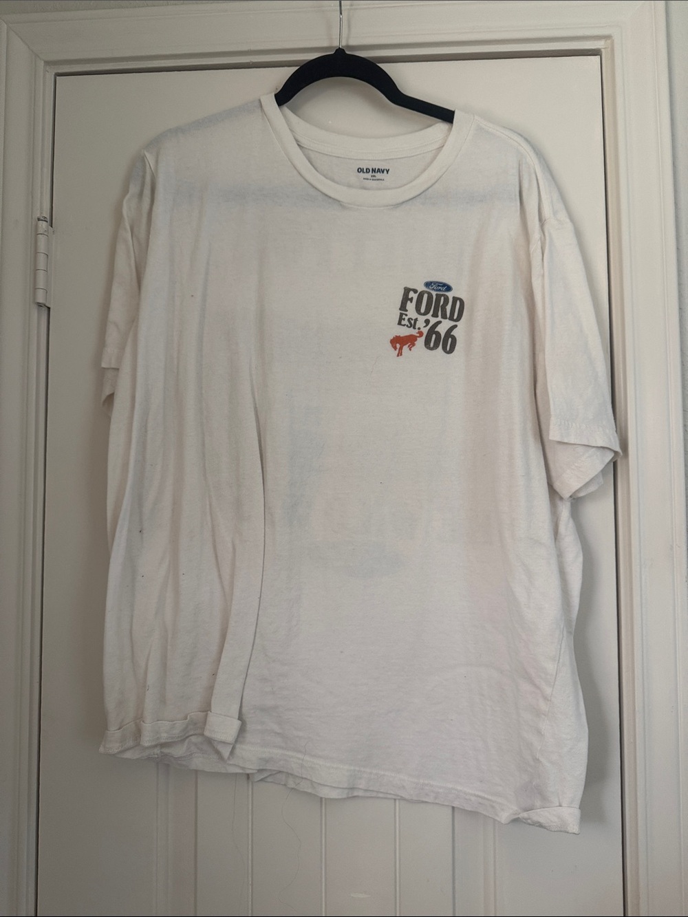 Old Navy White Men’s Short‑Sleeve Ford '66 Graphic Tee